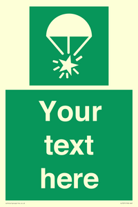 Custom sign safe condition Rocket parachute flare